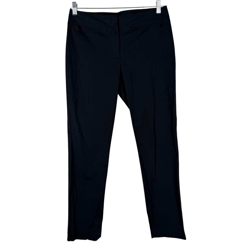 EILEEN FISHER Black Stretch Straight Leg Pants Women's Size Small‎